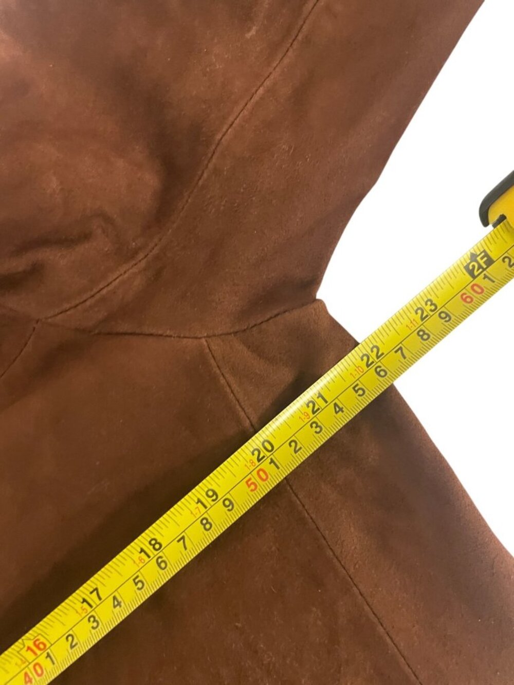 Zara Womens Blazer Jacket Coat Suede Leather M Brown Oversized 1966/244 NWOT - Picture 12 of 14